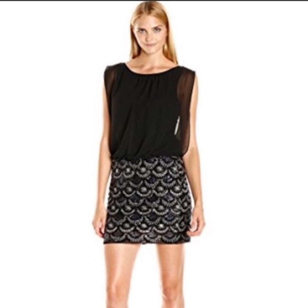 Aidan Mattox Sleeveless Black Dress (size 10)